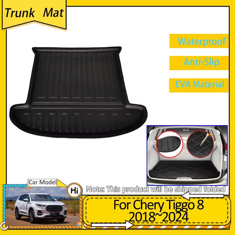 

Коврик в багажник для Chery Tiggo 8 Plus Pro Max Fown 2018~2024 2020 2021 2022 2023 Аксессуары для автомобиля Противоскользящие накладки Водонепроницаемый коврик EVA