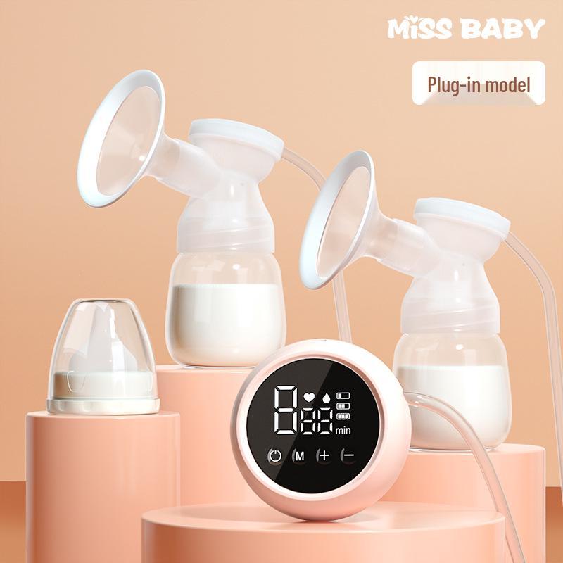 

Двойной электрический молокоотсос Miss Baby с высокой мощностью всасывания и умным массажем для послеродового кормления