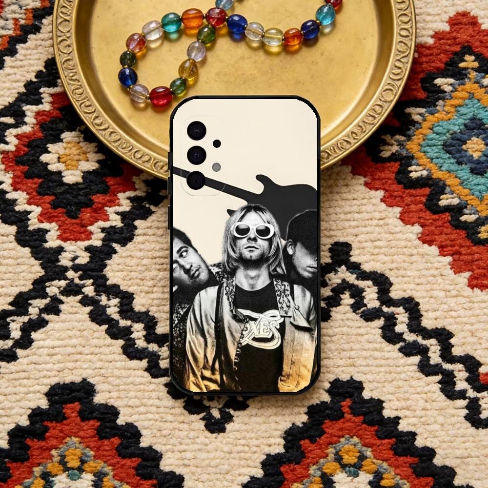 

K-NirvanaS B-RockS Band Phone Case For Samsung S25,S24,S23,S22,S21,S20,Ultra,Plus,FE Black Soft Cover Samsung S24Plus
