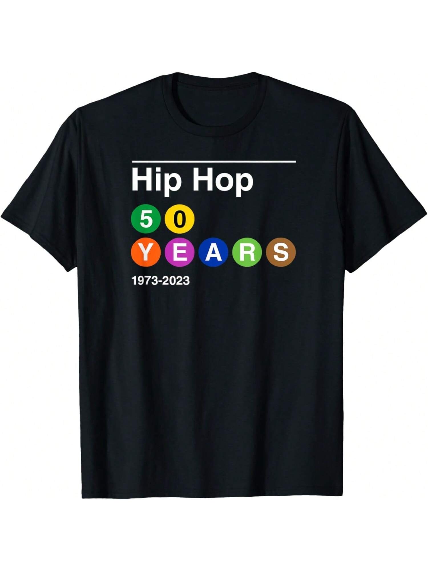 50 Years Of Hip Hop 1973-2023 50th Anniversary Subway Sign T-Shirt S