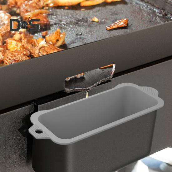 Silicone Oil Drain Box Liners Eco-Friendly Heat-Resistant Reusable Dishwasher Safe Oil Drain Box Grease Tray BBQ Accessories