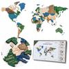 Wooden World Map 3D XXL Multicolor 181 X 100 Cm Wooden Puzzle