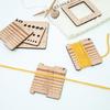 Knitting Needle Gauge Knitting Yarn Gauge Knitting Ruler Wood Knitting Gauge Tool Set for Beginner and Professional