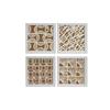 Framed Modern Paintings - Home ESPRIT - Set of 4 - 22x22 Cm - Multicoloured - Portrait Orientation
