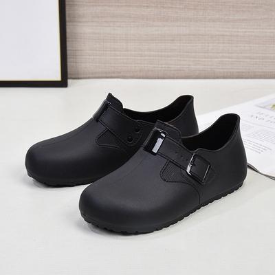 Fashion New Adult Low-top Waterproof Shoes Rain Shoes Rain Boots Women's Summer Work Treading Water Outside Wearing Rubber Shoes Kitchen Short Tube