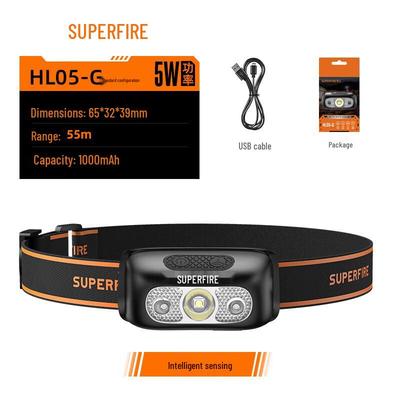 HL05-G Induktive wiederaufladbare LED-Stirnlampe