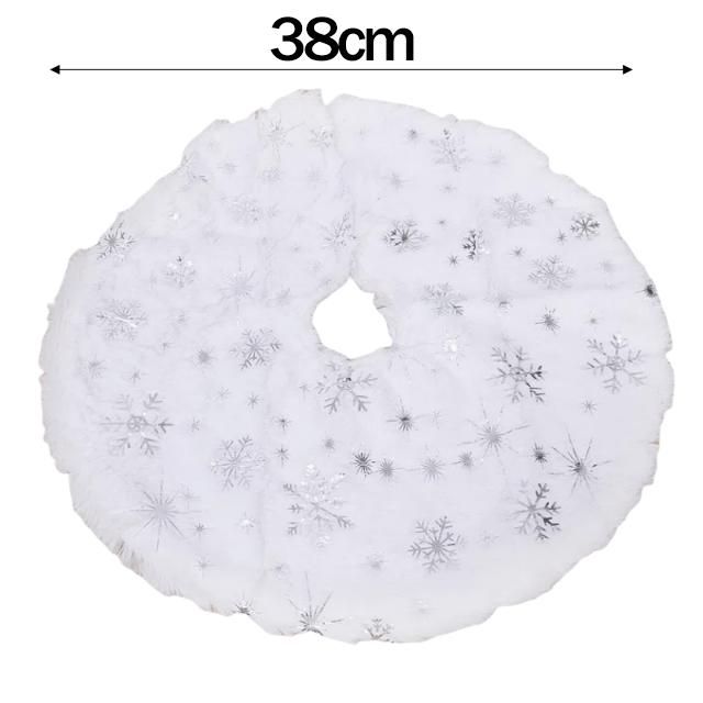 1/5pcs Christmas Tree Skirt White Plush Xmas Tree Bottom Decor Skirt Mat Christmas Decor Carpet DIY Home New Year Decor Supplies