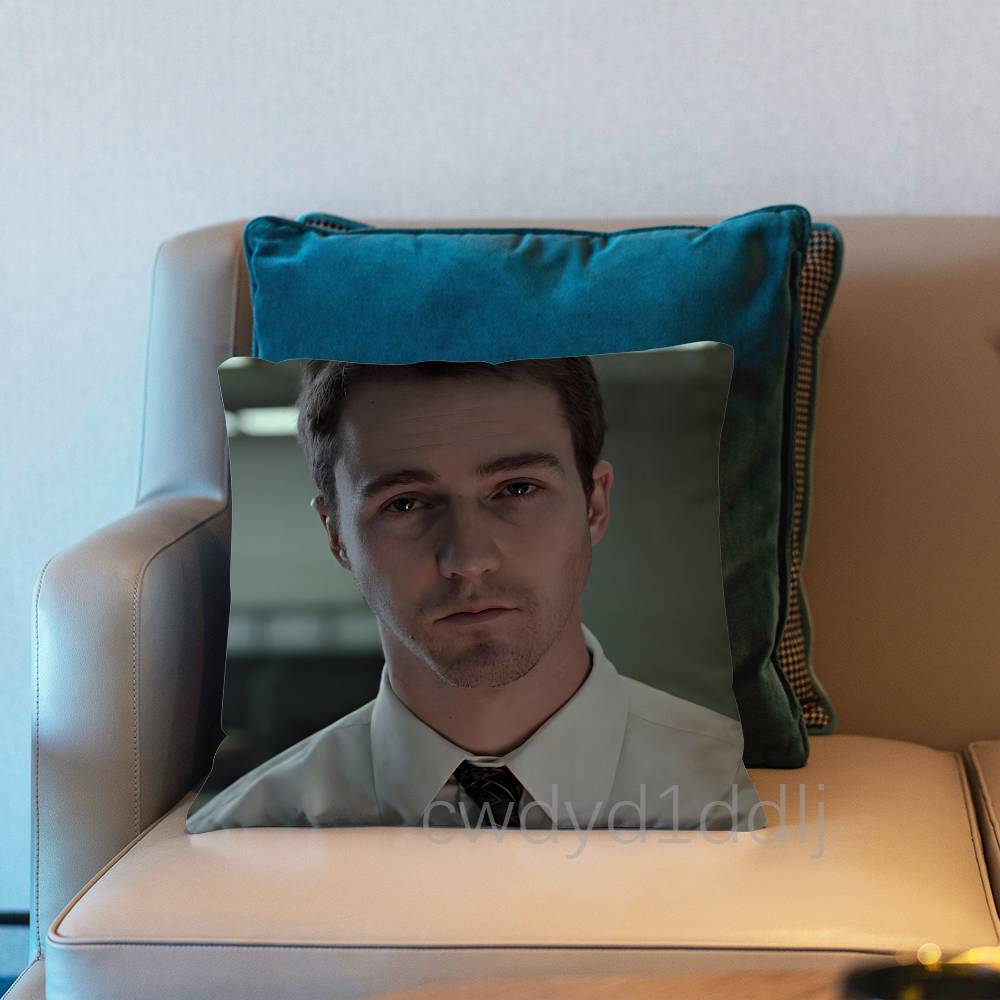 Movie FFight Club Pillow Case Short Plush Sofa Decorative Gift Home Doublesided Printing Cushio