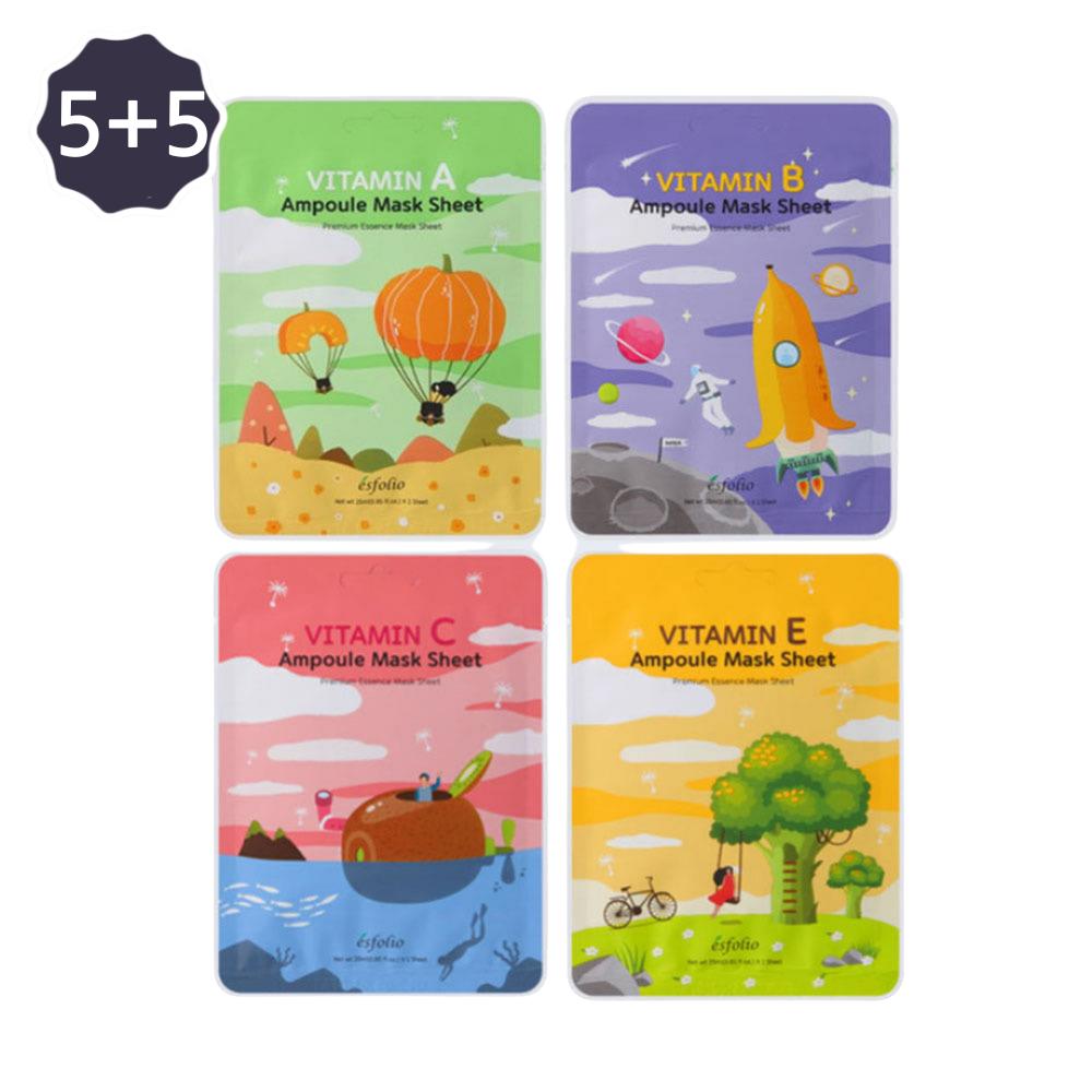 [esfolio] Vitamin Mask Pack 4 Types *10 sheet