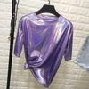 Loose Shirt Women's Sparkle Reflective Short Sleeves