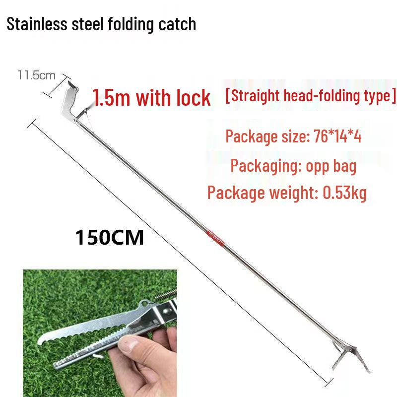 Telescopic Stainless Steel Fish, Shrimp, and Eel Catcher Hook