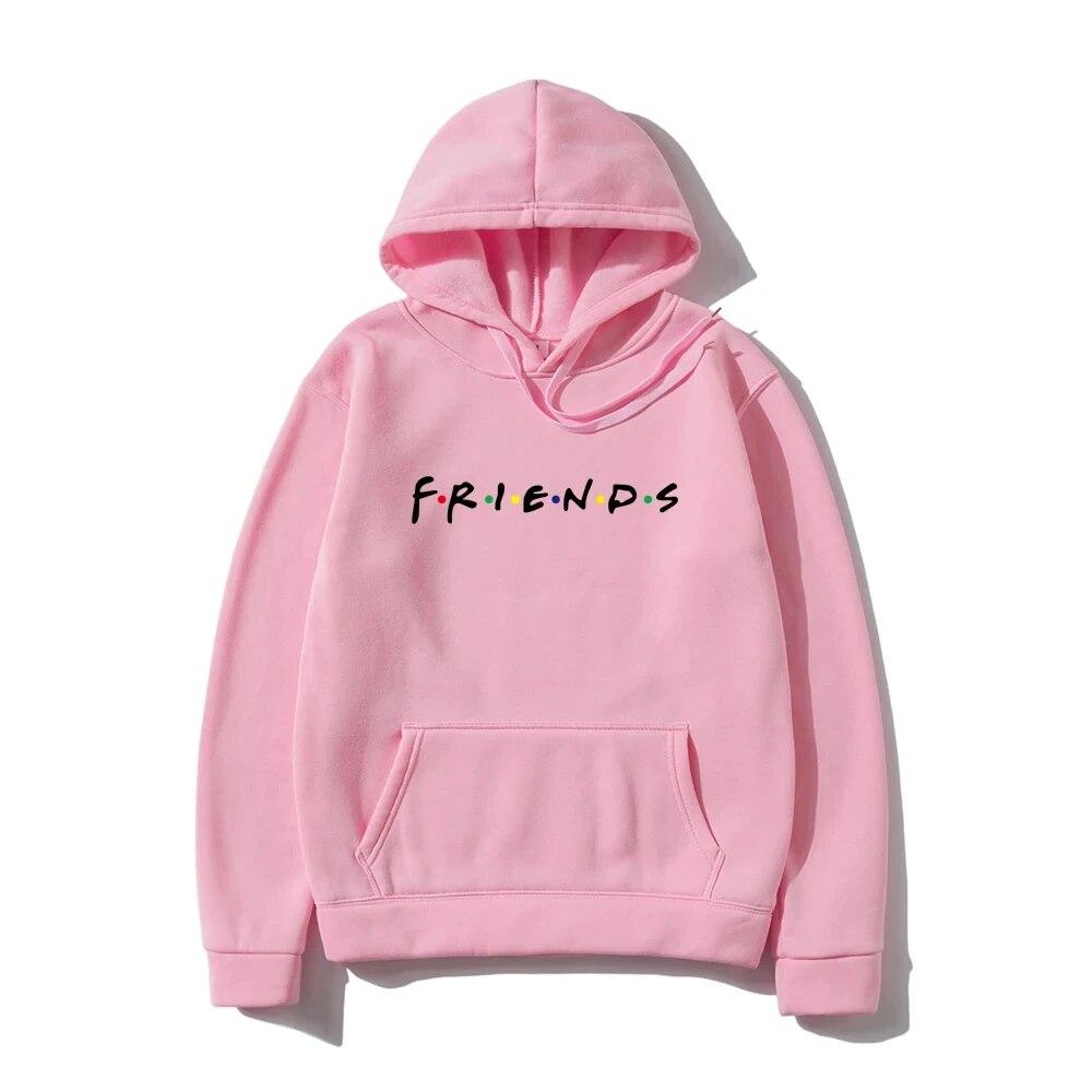 Autumn Unisex Hoodies Harajuku Friends Print Long Sleeve Hooded Oversized Sweatshirts Y2k Casual Women Hoodie Unisex Clothing Unisex