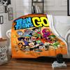 Teen Titans Go Adventure Flannel Blanket Super Soft Warm Cozy Blanket For Sofa Bed Office Travel Allseason Home Decor Gift