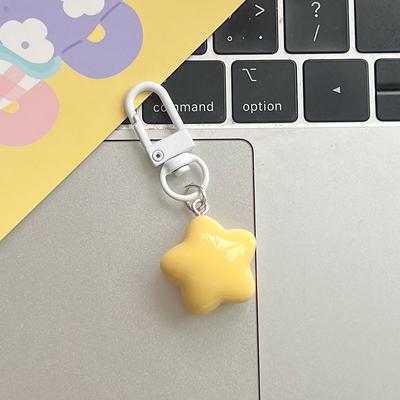 Klíčenka s přívěskem Kawaii Star Roztomilý Candy Color Pentagram Klíčenka pro dívky Dekorace na tašku