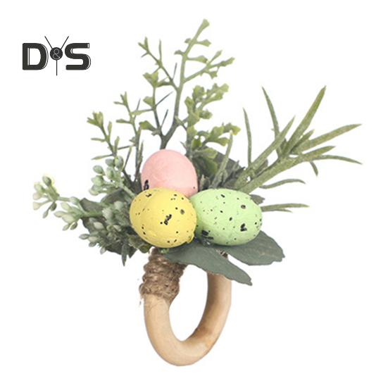 Easter Bunny Napkin Ring Spring Themed Napkin Holder Rabbit Ear Napkin Buckle Table Decorations for Dinner Party Banquet Events