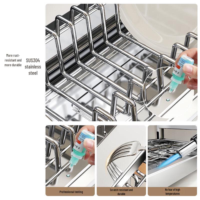 MICOE 304 Stainless Steel Kitchen Dish Drying Rack
