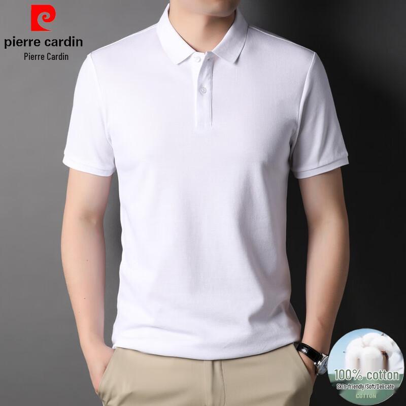 Pierre Cardin Men's Pure Cotton Short Sleeve Polo Shirt