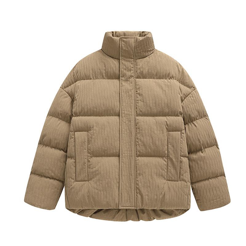 

Couples Graphene Shoulder Straps Cotton-padded Jacket Stand-up Collar Cotton-padded Clothes Hong Kong Style Loose Casual Br Practical Use S