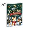 Interactive Unboxing Games 2026 Corgi Christmas Advent Calendar 24 Days Acrylic Dog Ornaments Countdown 2D Holiday Ritual Pendants for Xmas