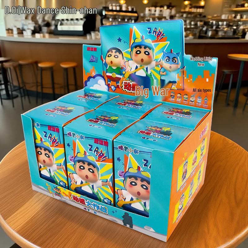 Crayon Shin-chan Trendy Anime Toy: Cute Desktop Car Ornament & Home Decoration Blind Box