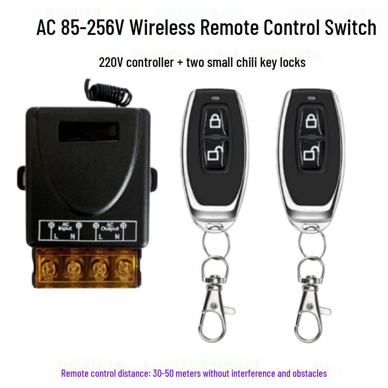 220V 30A Wireless Remote Control Switch for Water Pump, Motor, Range Hood, Exhaust Fan, and Sprayer.