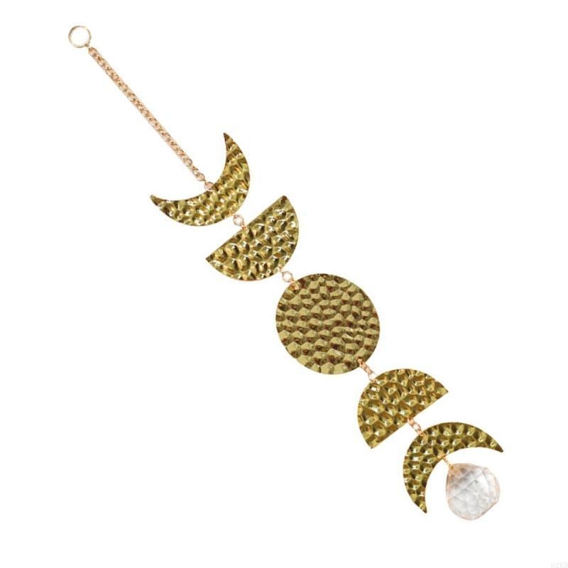 

62KD Настенный декор «Фазы Луны», Лунные гирлянды с цепочками, Рождественские украшения для спальни, гостиной, квартиры, общежития, детской CHINA