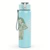 1PC Retro female singer faint silhouette print 750ml colorful plastic sports water bottle leakproof pop up lid with straw for outdoor work home use
