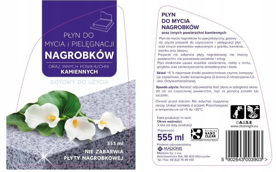 MILL CLEAN Płyn do zwykłego sprayu nagrobków magnolia 590 ml