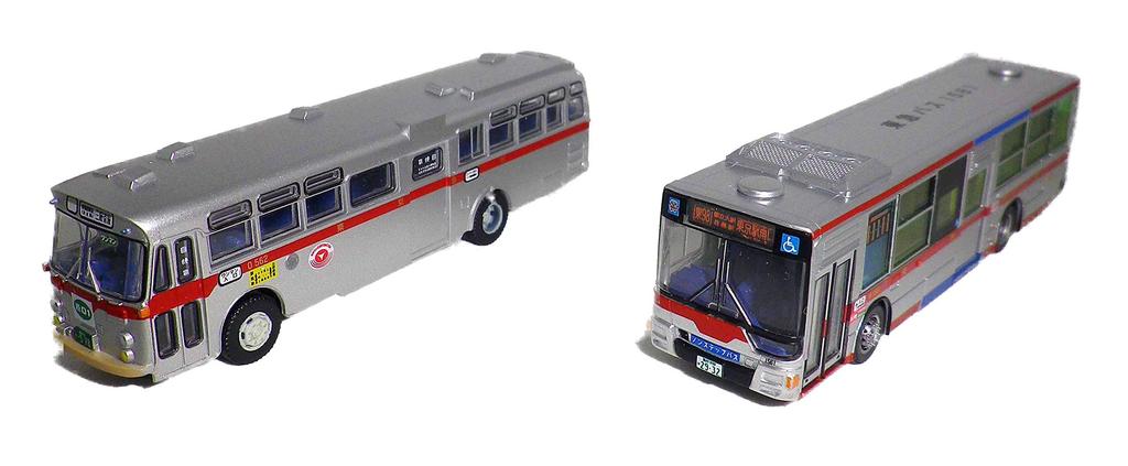 TOMYTEC The Bus Collection Tokyu Bus Original New and Old Long Car Set