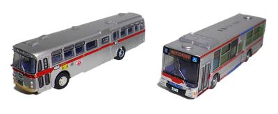 TOMYTEC The Bus Collection Tokyu Bus Original New and Old Long Car Set