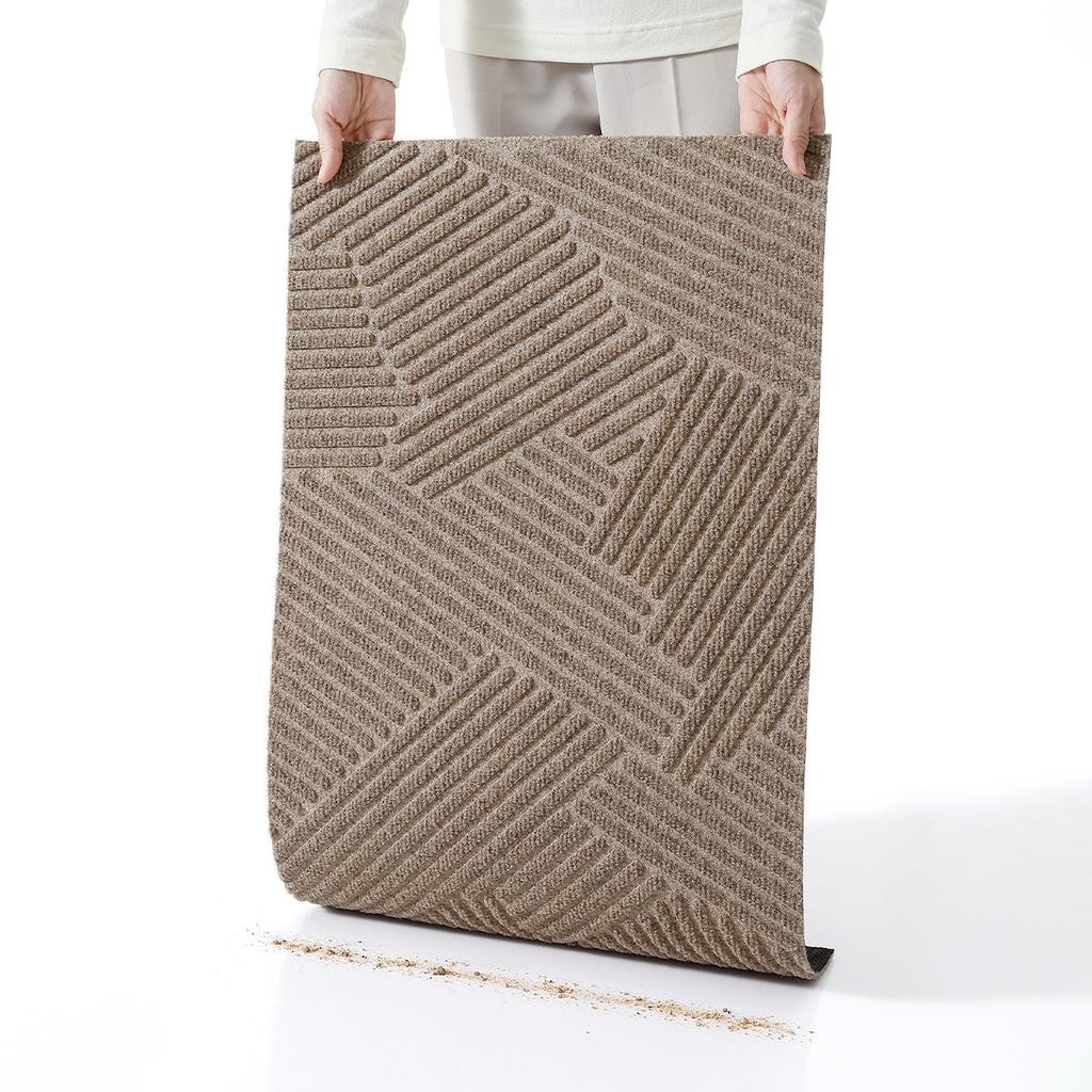 Geometryczna wycieraczka 3D antypoślizgowa profesjonalna mata wejściowa - super chłonna, pyłoszczelna, trwała i zmywalna do domu/biura