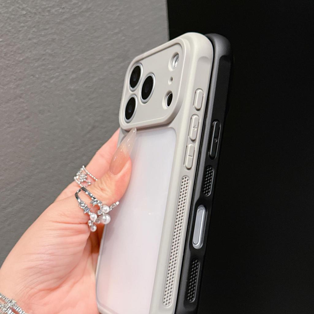 Matte, transluzente Vollabdeckung, stoßfeste Handyhülle für iPhone 17 Pro Max
