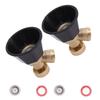 2 Set Adjustable Misting Nozzle Copper Plastic Big Fog Fine Mist Water Atomizing Spray Sprinkler