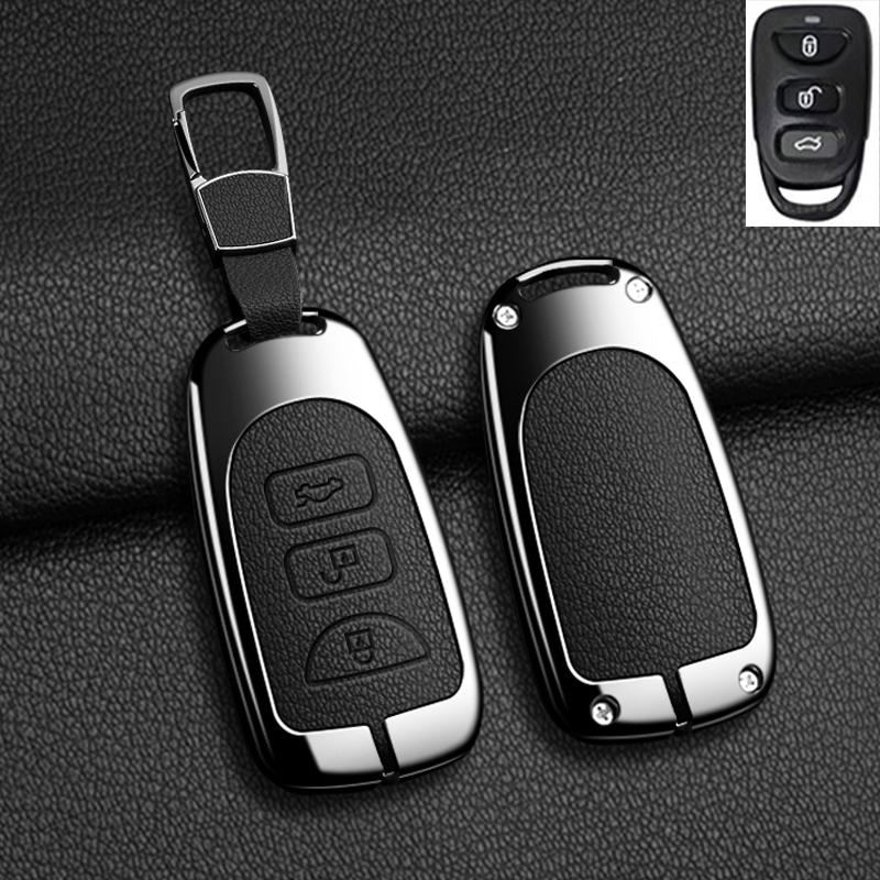 

Zinc Alloy Shell Fob Holder For Hyundai Tucson 2005 Santa Fe 2008 I10 IX25 Grand Stareks Car Smart Key Cover Case Accessories