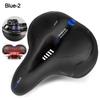 Safety Warning Road Mountain Comfortable Seat Hollow Bike Saddle MTB Bicycle Shock Absorbing