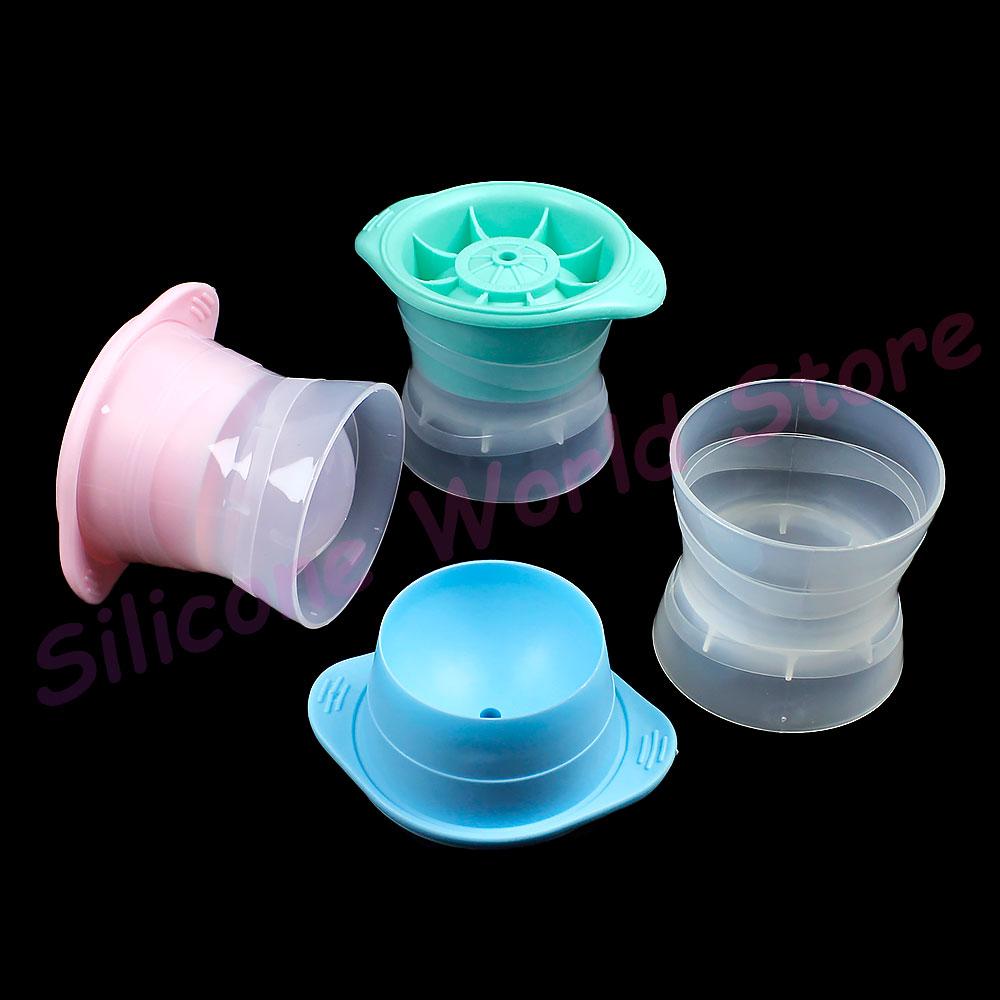 Silicone World Ice Hockey Mold DIY Round Ice Grid Silicone Ice Cube Molds Frozen Ice Box Cocktail Whiskey Drink Making Mould