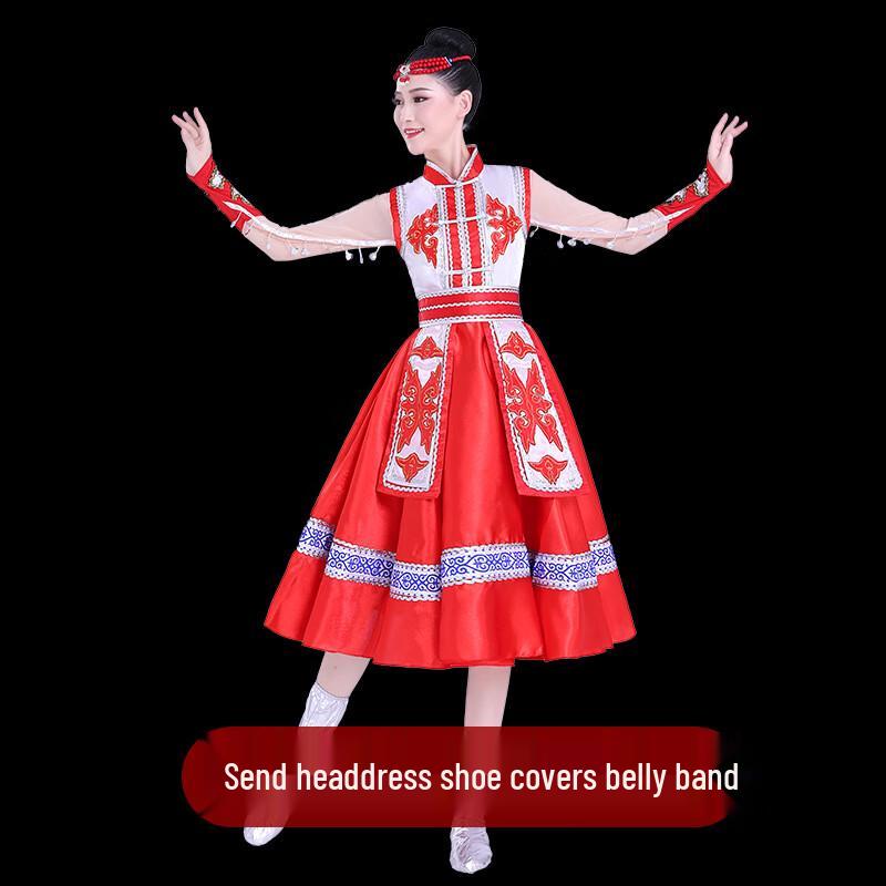 Mongolian Ethnic Dance Performance Costume Set