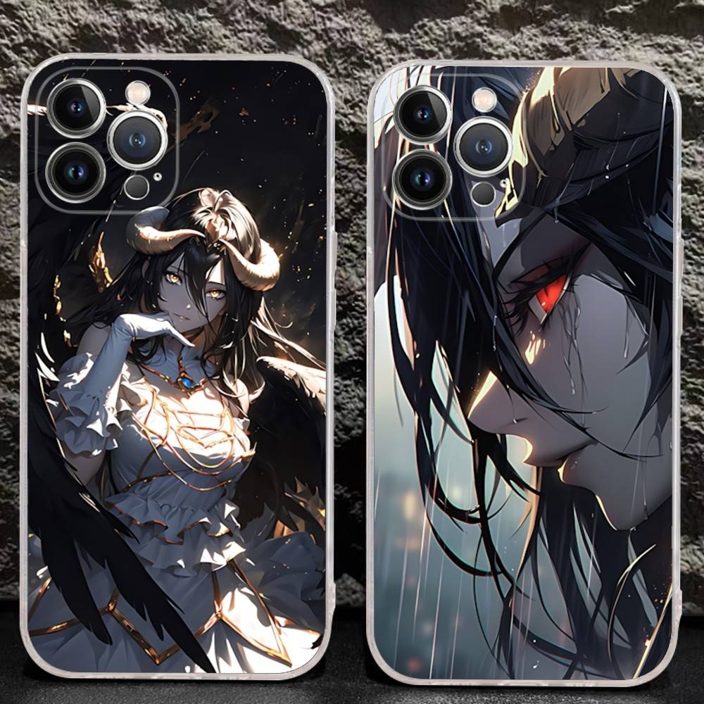Cartoon Anime A-AlbedoS Transparent Phone Case For IPhone 16 15 14 13 12 11 Pro Max Plus Soft Cover