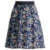 Chiffon Midi Skirt for Women Summer High Waist Slimming and Casual A-line Floral Skirt