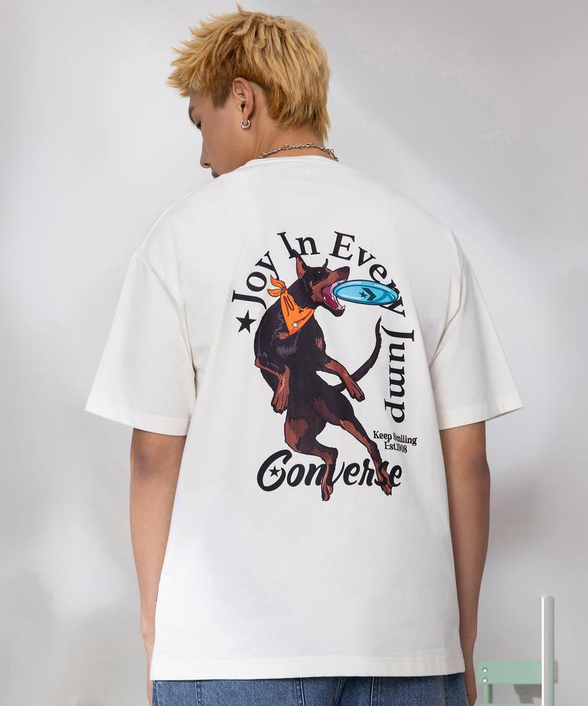 Keonbeoseu Sorona Dog Graphic T-Shirt Egret Mcj752-W2Y