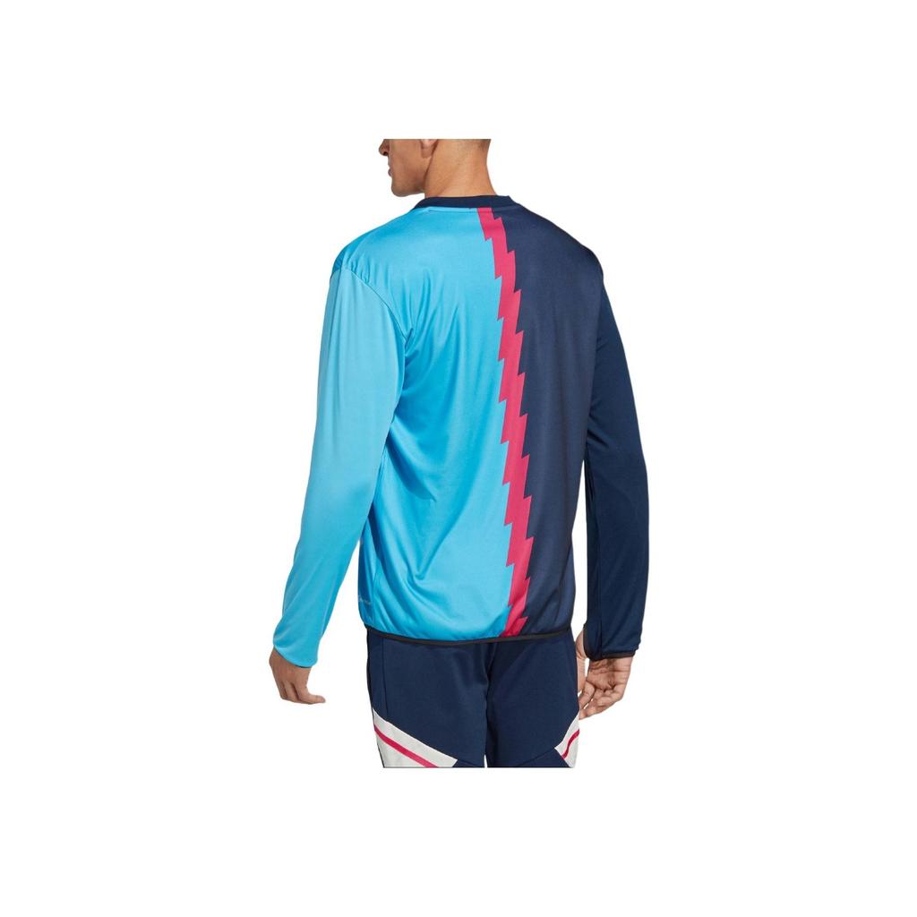 Adidas Arsenal Aeroready 22/23 Color Block Langarm Fußballtrikot Herren Tops Marineblau Himmelblau HT4452