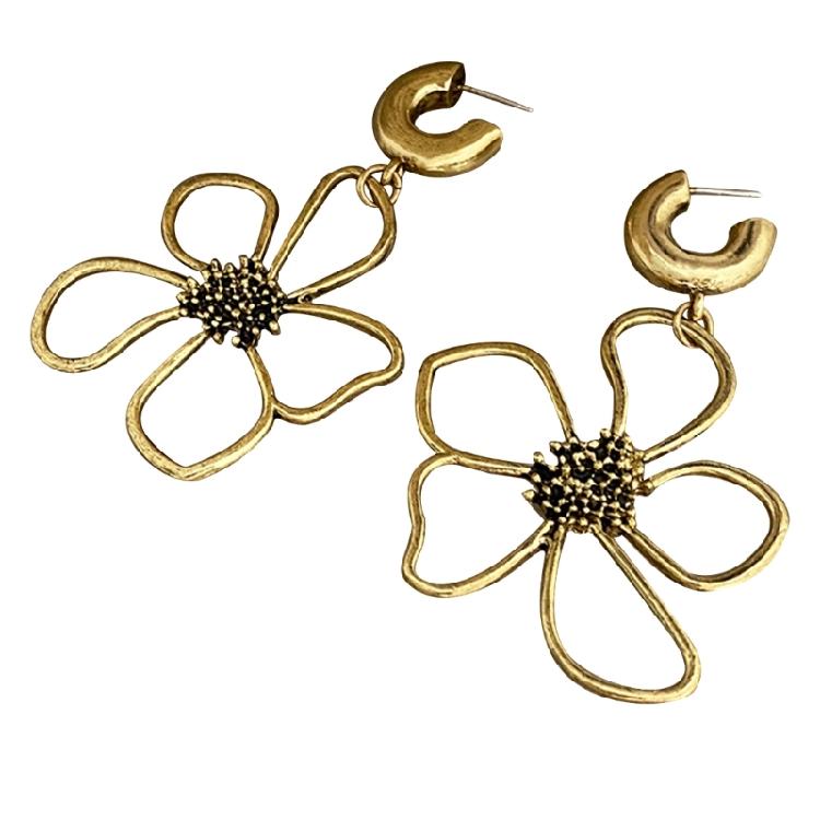 

Hollow Flower Earrings Retro Drop Earrings Cute Small Object Earring Jewelry 1