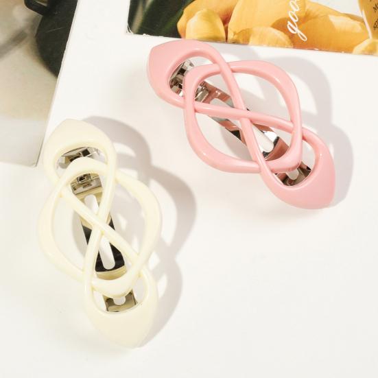 Vintage Französische Haarspange Chinesische Knotenform Metallfeder Haarnadel Rutschfest Starker Halt Hinterkopf Haarspange Haaraccessoires