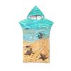 Microfiber Sea Turtle Printing Changing Robe Bath Towel Outdoor Hooded Beach Towel Poncho Women Swimming Diving Bathrobe Cloak
