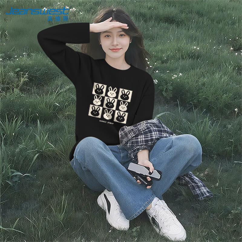 Jeanswest Women s Pure Cotton Long-Sleeve Casual T-Shirt 2XL