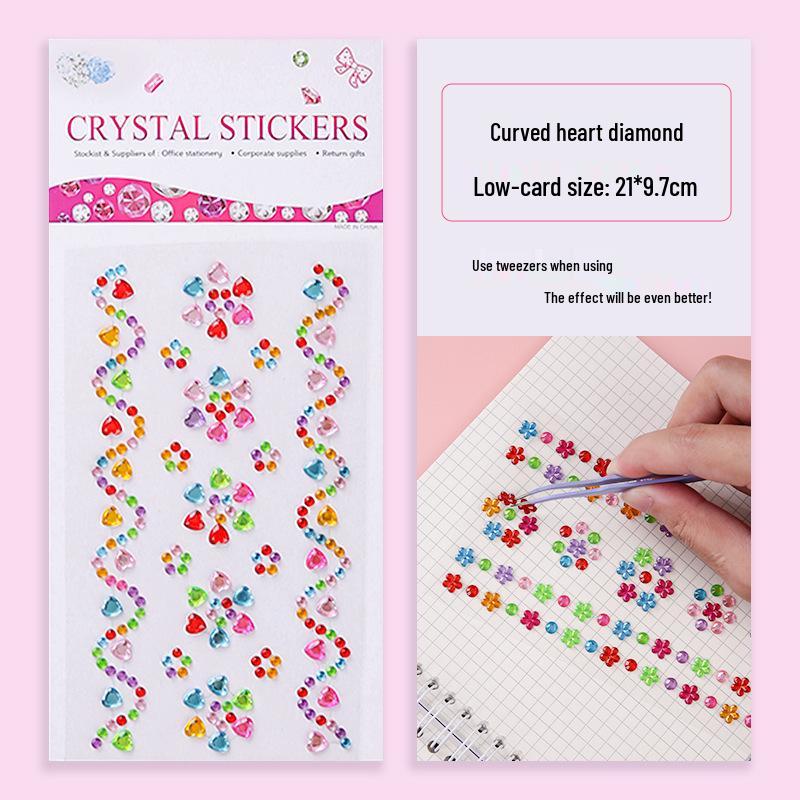 Girls  Handmade 3D Diamond & Acrylic Crystal Stickers for Reward & Decoration.