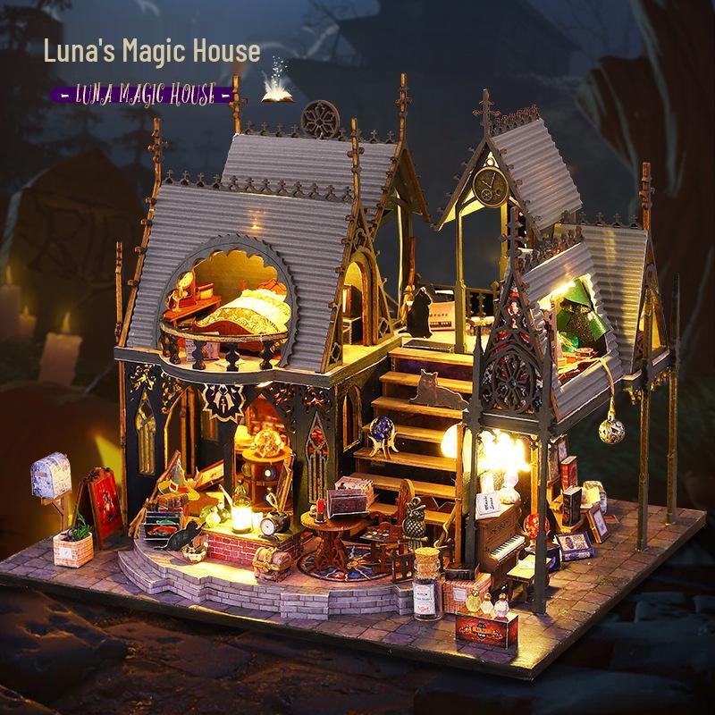 

Jiate DIY Луна Волшебный Дом: Вилла-модель ручной работы, Креативный душевный подарок для мужчин и женщин