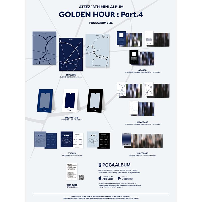 [Pre-order] ATEEZ [GOLDEN HOUR : Part.4] PHOTOCARD ALBUM VER. (Online Benefit)
