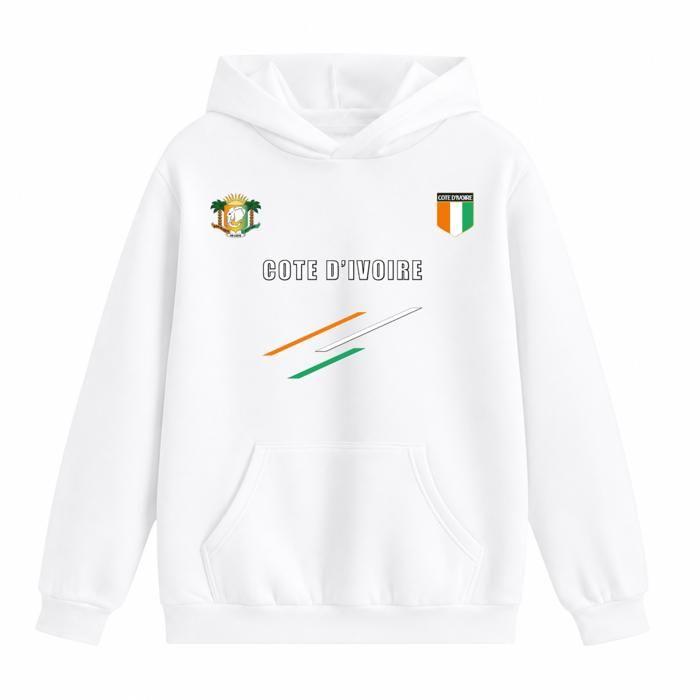 Jogging Suit Côte d'Ivoire Child - White Tracksuit &; Black (3-14 Years) - White