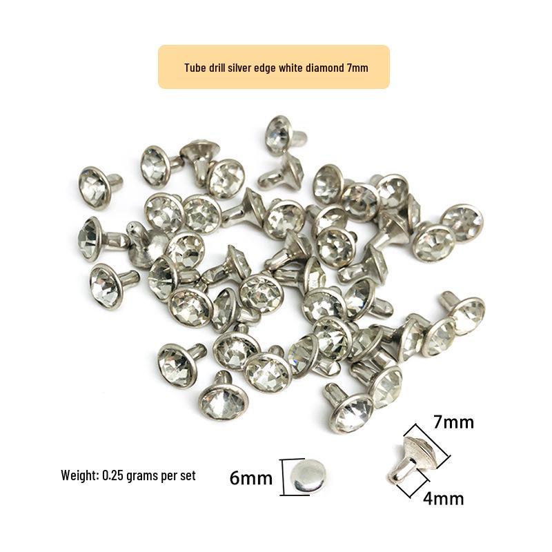 Spot Sale: Multi-Faceted Rivet with Rhinestones for Clothing, Bags, and Accessories - Pointed Bottom Glass Crystal Decor